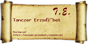 Tanczer Erzsébet névjegykártya